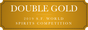 Gold award label/certificate with text that reads 