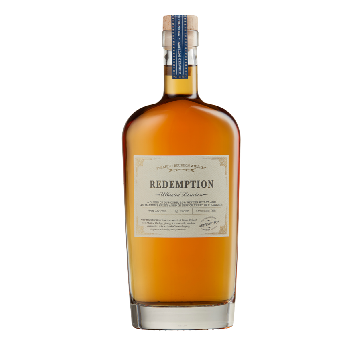 Redemption Whiskey Wheated Bourbon bottle