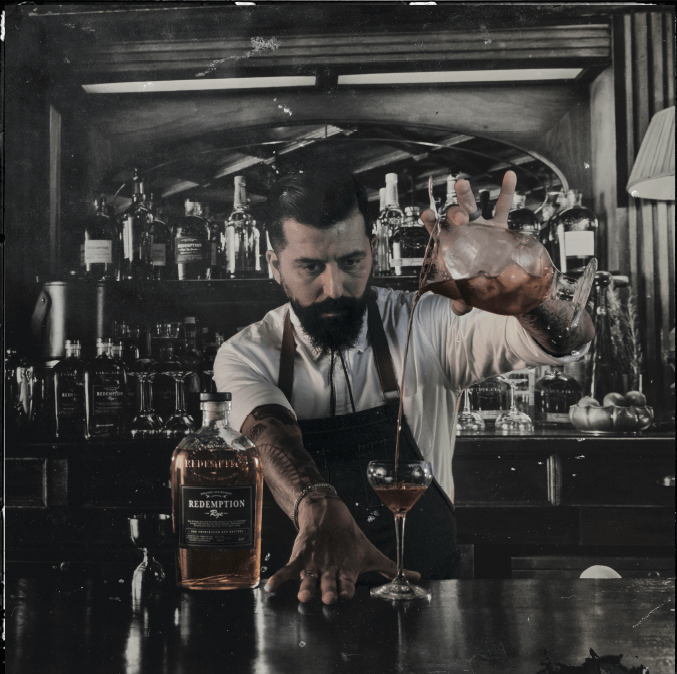 bartender pouring drink