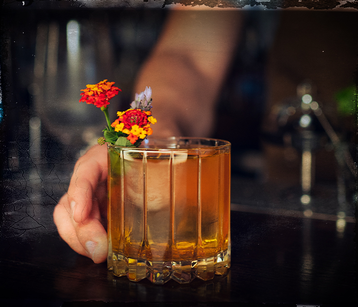 dream in color cocktail being served