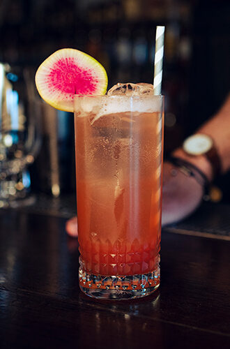 watermelon sugar rye served on a bar top